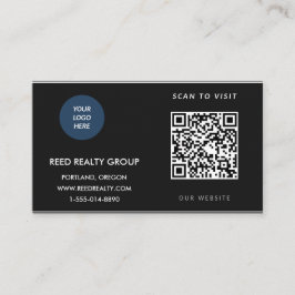 Tarjeta de visita con código QR de logo personaliz
