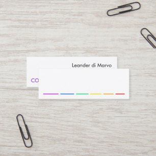 Tarjeta de visita con declaración minimalista