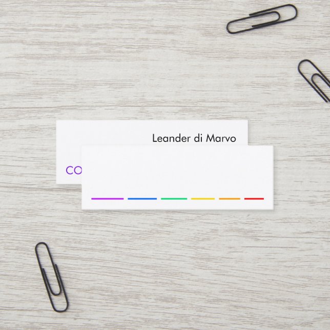 Tarjeta de visita con declaración minimalista (Anverso/Reverso In Situ)