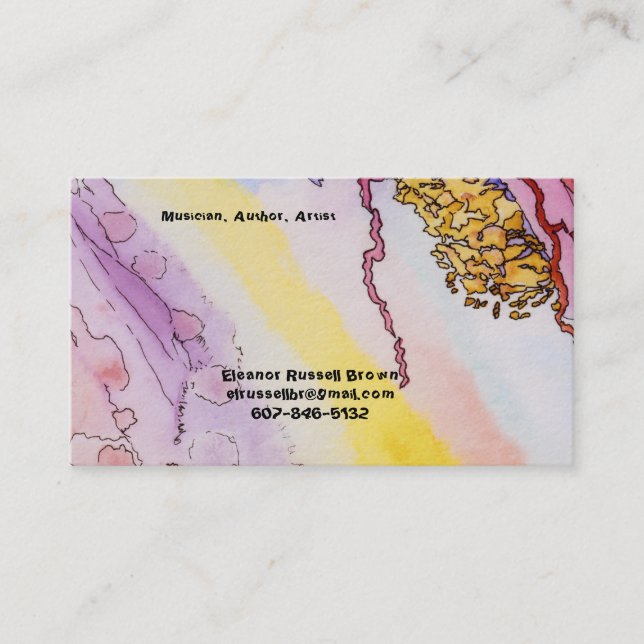 Tarjeta de visita con diseño abstracto (Anverso)