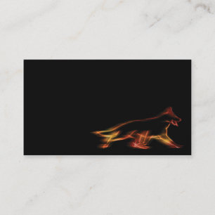 Tarjeta de visita con el perro de pastor alemán