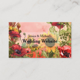 Tarjeta De Visita 🌻 Con el sitio web del boda de código QR