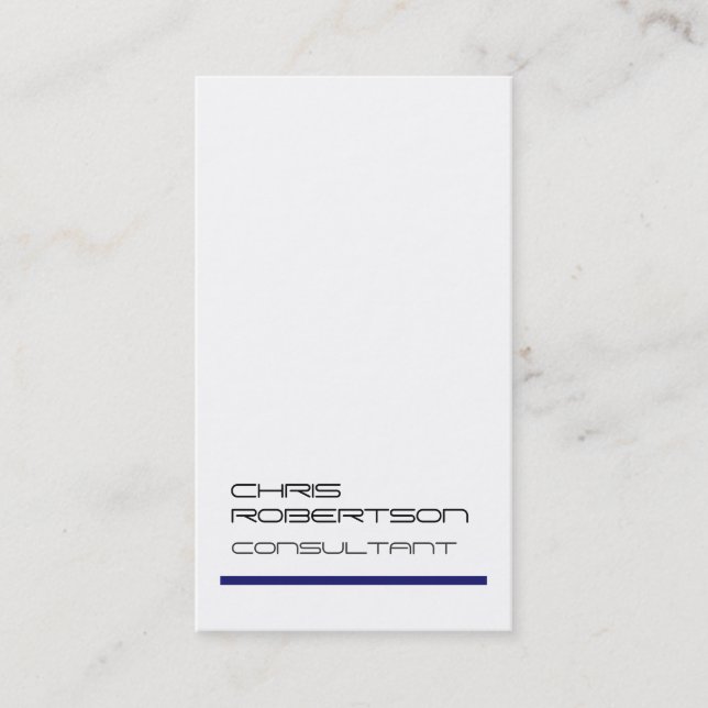 Tarjeta de visita con encanto blanca de estilo med (Anverso)