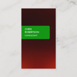 Tarjeta de visita con encanto de banda verde rojo