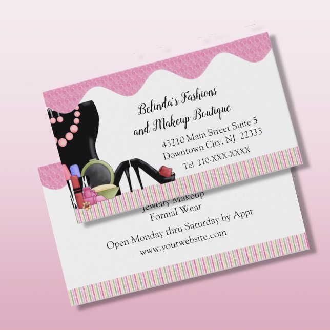 Tarjeta de visita con encanto de moda para mujeres (Subido por el creador)