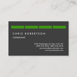 Tarjeta de visita con encanto gris verde