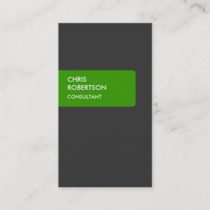 Tarjeta de visita con encanto gris verde