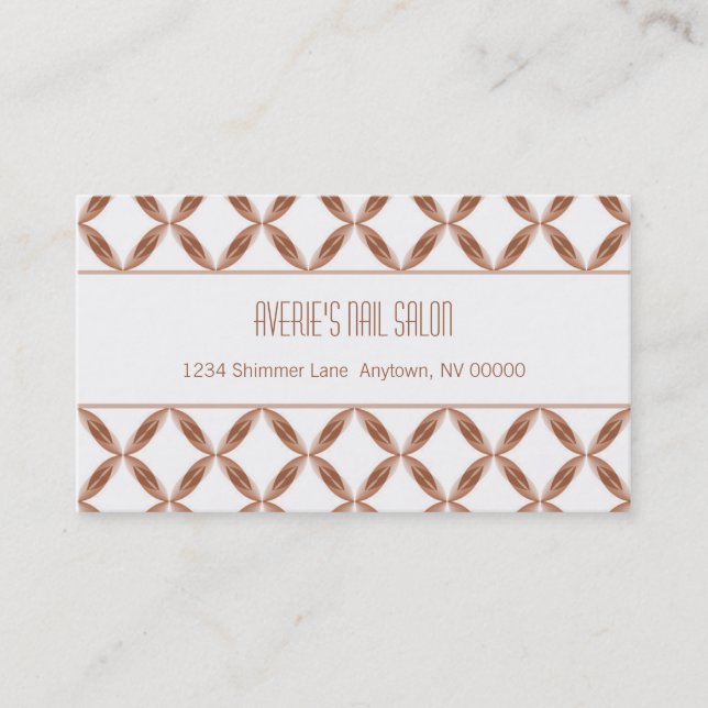 Tarjeta de visita con encanto moderna, Latte (Anverso)