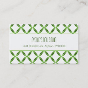 Tarjeta de visita con encanto moderna, verde