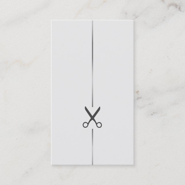 Tarjeta de visita con estilo de cabello minimalist (Anverso)