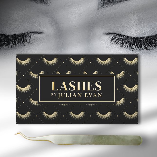 Tarjeta de visita con estilo Luxe Black and Gold L (Subido por el creador)