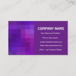 Tarjeta de visita con estilo morado y azul oscuro