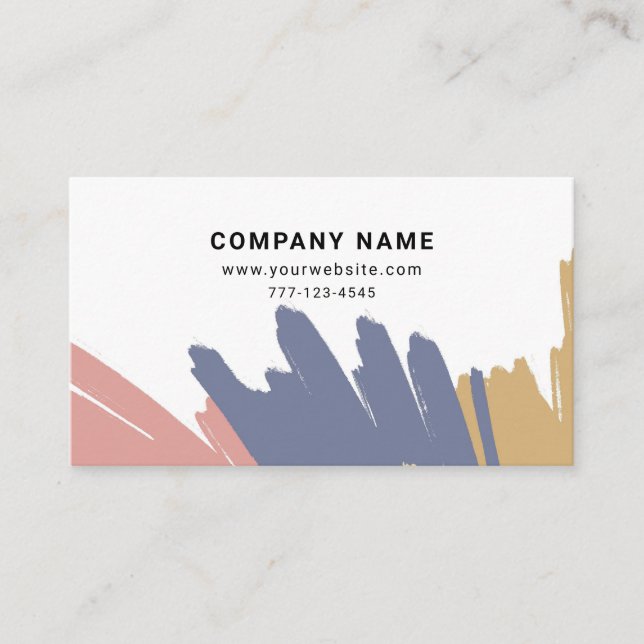 Tarjeta de visita con fondo acuarela (Anverso)