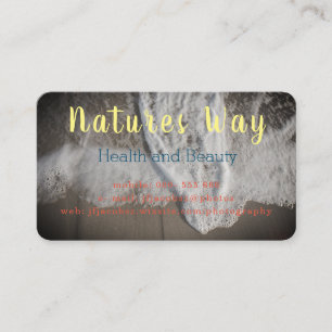 Tarjeta de visita con fondo de arena texturizado