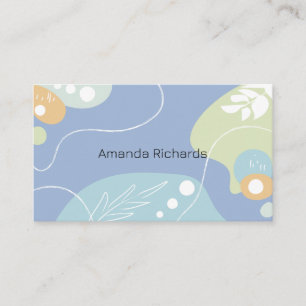 Tarjeta de visita con fondo de patrón floral