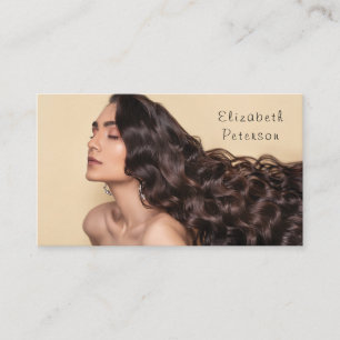 Tarjeta de visita con foto para peluquero