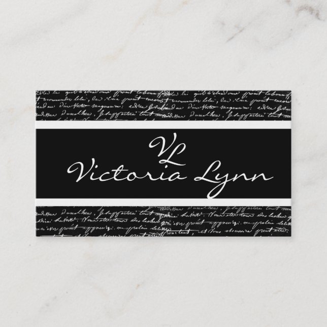 Tarjeta De Visita con guión (Anverso)