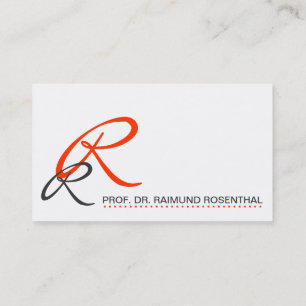 Tarjeta de visita con iniciales