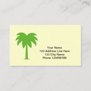 Tarjeta de visita con logotipo de palmera