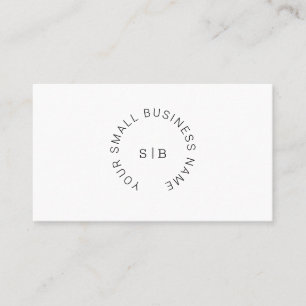 Tarjeta de visita con logotipo de texto en círculo