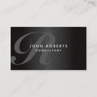 Tarjeta de visita con monograma, elegante, moderna