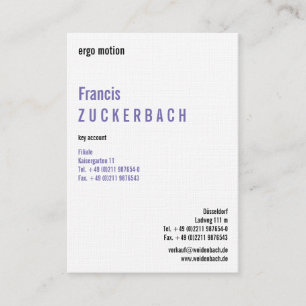 Tarjeta De Visita Con monograma en formato vertical