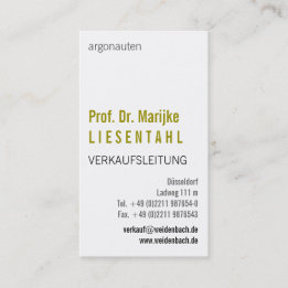 Tarjeta De Visita Con monograma en formato vertical