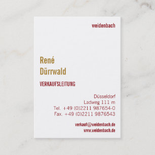 Tarjeta De Visita Con monograma en formato vertical