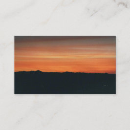Tarjeta de visita con Mountain View de la puesta