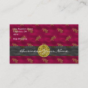 Tarjeta de visita con patrones asiáticos china