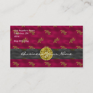 Tarjeta de visita con patrones asiáticos china