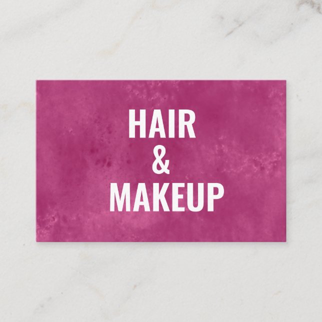 Tarjeta de visita con textura acuarela. (Anverso)