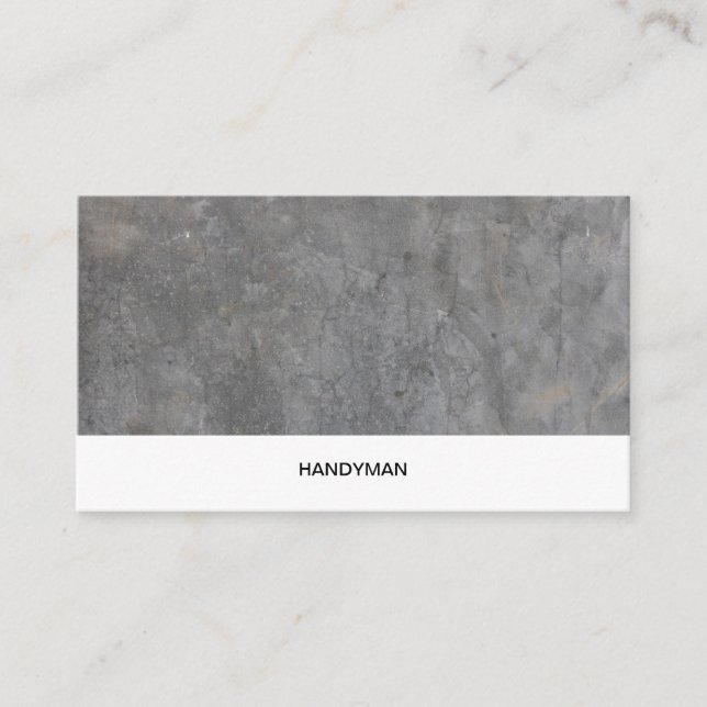 Tarjeta de visita con textura de hormigón. (Anverso)