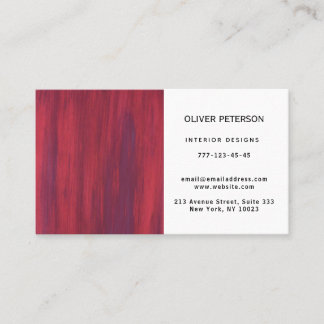 Tarjeta de visita con textura de madera.