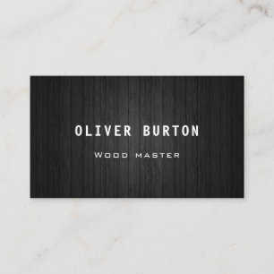 Tarjeta de visita con textura de madera.