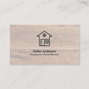 Tarjeta de visita con textura de madera