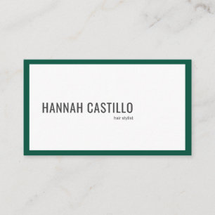Tarjeta de visita con tipografía minimalista moder