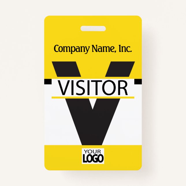 Tarjeta de visita con tu logotipo - Amarillo (Anverso)