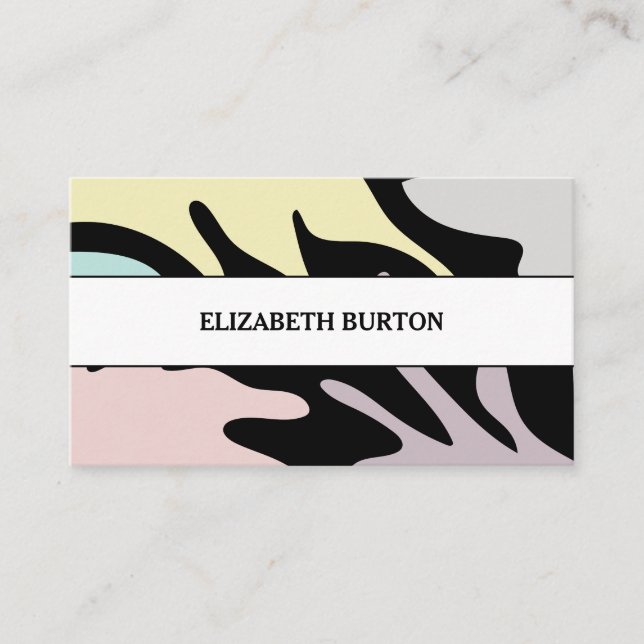 Tarjeta de visita con un fondo moderno. (Anverso)