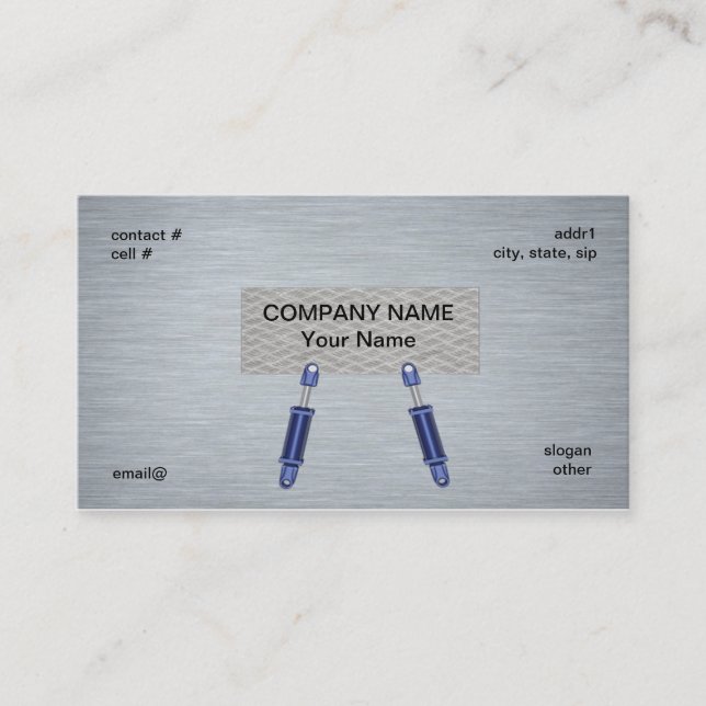 Tarjeta De Visita concepto del cilindro hidráulico (Anverso)