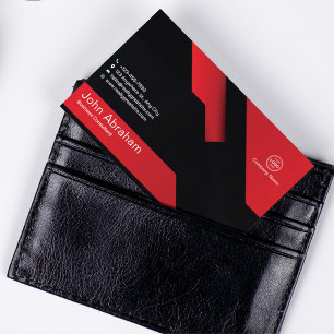 Tarjeta De Visita Concepto profesional de tecnología moderna roja