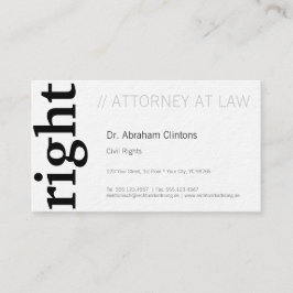 Tarjeta De Visita Conceptos básicos del abogado