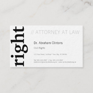 Tarjeta De Visita Conceptos básicos del abogado