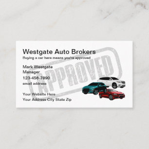 Tarjeta De Visita Concesionario de coches de Auto Broker