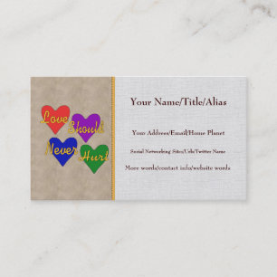 Tarjeta De Visita Conciencia de la violencia en el hogar