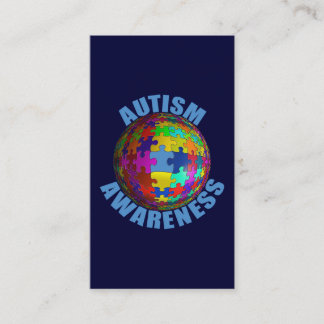 Tarjeta De Visita Conciencia del autismo del mundo
