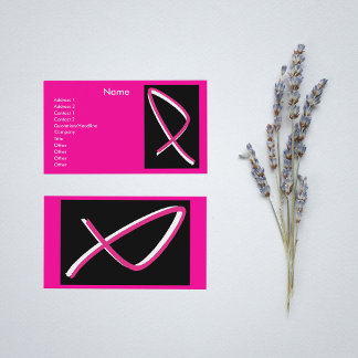 Tarjeta De Visita Conciencia sobre el cáncer de mama Cinta rosa I