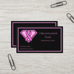 Tarjeta De Visita Conciencia sobre el cáncer de mama Diamante Logoti