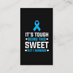 Tarjeta De Visita Conciencia sobre la diabetes Guerrero de la insuli