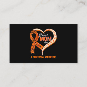 Tarjeta De Visita Conciencia Sobre La Leucemia Orgullosa Mamá De Un 
